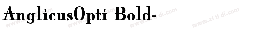 AnglicusOpti Bold字体转换